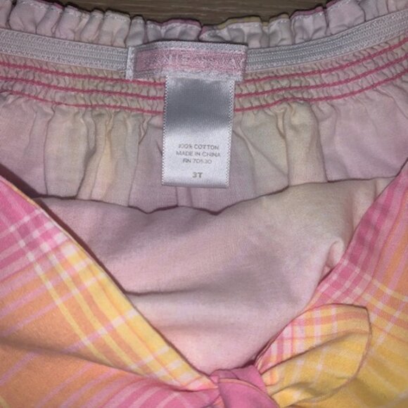 🌸☀️ Janie and Jack Sleeveless Pink & Yellow Plaid Sundress – Size 3T ☀️🌸 - Picture 3 of 3